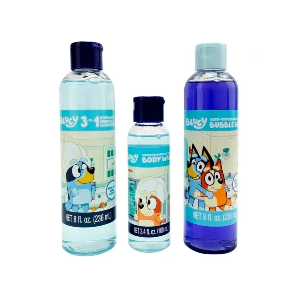 Bluey Cozy Bath Set 6-piece NEW Sealed Bubble Bath Body Wash Bath Bomb Set